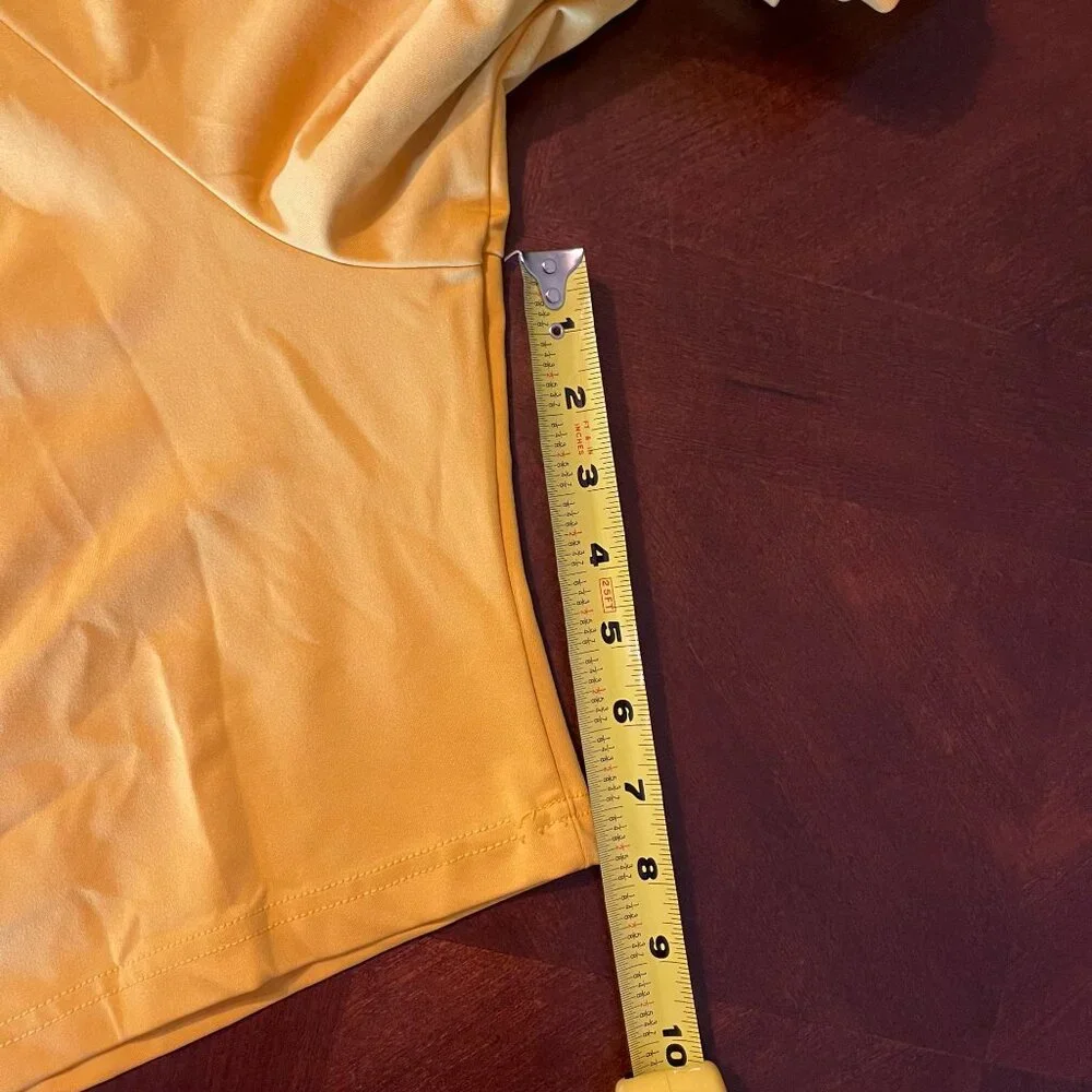 Fit 2 Win Lacrosse Shorts Yellow With Red/Blue Stripe Design & Elastic Waistband